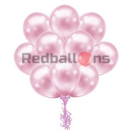 15 розовых перламутровых шаров