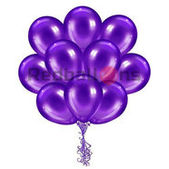 15 фиолетовых шаров металлик