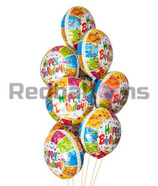 Букет из 9 шаров С Днем Рождения Вечеринка
